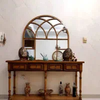 آینه کنسول مدرن چوبی