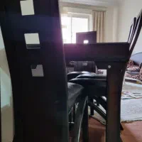 میز نهار خوری چهارنفره چوب|میز و صندلی غذاخوری|کیش, |دیوار