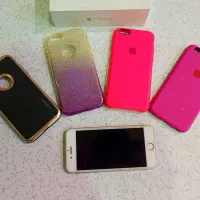 گوشی آیفون 6 گلد بهمراه 4 کاور سیلیکنی اصل|موبایل|مراغه, |دیوار