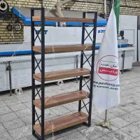 استند چوب و فلز/شلف/کتابخانه چوب و فلز