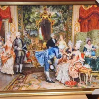 تابلوفرانسوی و تکسجر گل برجسته.روتختی تدی ،هتلی