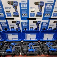 دریل چکشی دو باطری ۲۰ ولت موتور براشلس ویوارکس