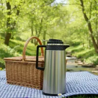 فلاسک بدنه استیل، شیشه خور