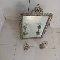 آینه و شمعدان برنز اصلی