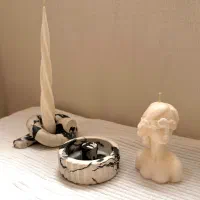 ست سنگ مصنوعی و شمع