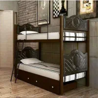 تخت دوطبقه فلزی چوبی