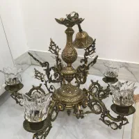 لوستر برنجی ۵ شعله