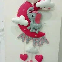 نمد دوزی آویز اسم .گیفت حروف الفبا