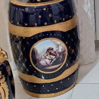 پایه چینی لیلی ومجنون سورمه ای تزئینی دکوری