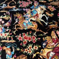 قالی دستبافت تمام ابریشم|فرش|قم, علی آباد سعدگان|دیوار