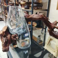 گلدان پایه سنگ نمک و چوبی کادوسرا شب خواب اباژور