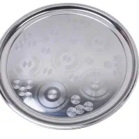 دو عدد سینی استیل زخیم