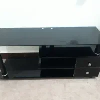 میز تلویزیون شیشه ایی دودی