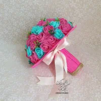 دسته گل عروس فومی