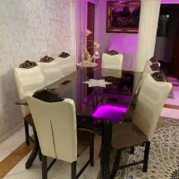 سرویس مبلمان و ناهارخوری نیمه استیل|مبلمان خانگی و میز عسلی|تهران, صادقیه|دیوار