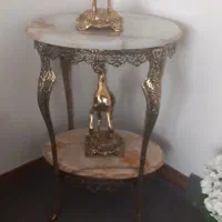 میز برنجی ۲ عدد دوطبقه