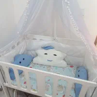 تخت خواب نوازد کنار مادر . گهواره ای|تخت و سرویس خواب|پاکدشت, پارچین|دیوار