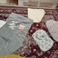 ست کامل وسایل نوزاد تشک و پتو و پشه بند نوزادی