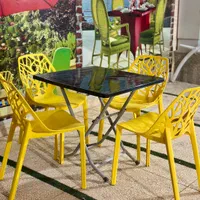 میز و صندلی پلاستیکی و باغی