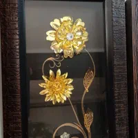 تابلوگل برجسته طلایی|تابلو، نقاشی، عکس|قزوین, |دیوار