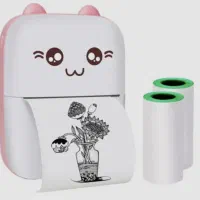 مینی پرینتر حرارتی ناب سل پرتابل با سه رول کاغذ