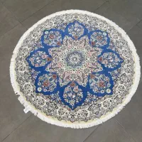 فرش دستباف (بساک)دایره های نایین ۱/۵ در ۱/۵|فرش|مشکین‌دشت, |دیوار
