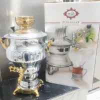 سماور گازی عالی نسب مدل نقشینه نفیس طلایی