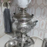 سماور گازی با قوری و سینی