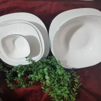 آرکوپال دوسرویس مربع شکل دور نقره ای