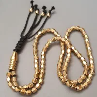 تسبیح فلز برنجی طلایی ۱۰۱دانه رنگ ثابت شش وجهی|بدلیجات|تهران, فلسطین (میدان انقلاب)|دیوار