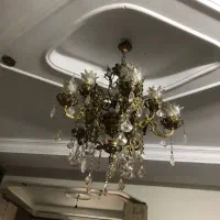 دو عددلوستر برنز اصل پنج شاخه دوتایی|لوستر و چراغ آویز|تهران, صاحب الزمان|دیوار
