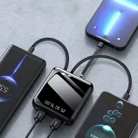 پاور بانک فست شارژ با ۴ کابل مختلف ۲ پورت ورودی|لوازم جانبی موبایل و تبلت|نجف‌آباد, نمازی|دیوار