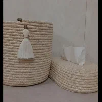 سطل اَشغال و کاور دستمال کاغذی|صنایع دستی و سایر لوازم تزئینی|قم, امامزاده ابراهیم|دیوار