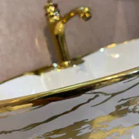 روشویی لوکس 4 تیکه طلایی 70(کارخانه)|لوازم سرویس بهداشتی|تبریز, |دیوار