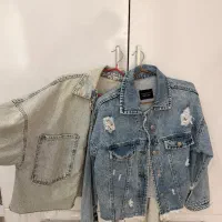 دو عدد کراپ کت جین ، ابی تیره،و مشکی