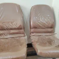 دو صندلی انتظار شش نفره چرمی با کاور نایلونی|مبلمان اداری|ایلام, |دیوار