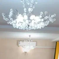 لوستر کریستالی ۹ شاخه ودیوارکوب