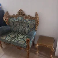 مبل هفت نفره با عسلی کار کرده|مبلمان خانگی و میز عسلی|نسیم‌شهر, |دیوار