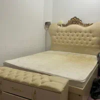 تخت دو نفره میزارایش تشک پاتختی|تخت و سرویس خواب|داراب, |دیوار