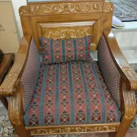 مبلمان چوب ۱۱ نفره جواهرکار به میز جلو مبلی و عسلی|مبلمان خانگی و میز عسلی|تهران, صد دستگاه|دیوار