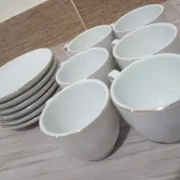 فنجون نعلبکی قهوه خوری لبه طلایی کاملا نو|ظروف سرو و پذیرایی|رشت, انصاری|دیوار