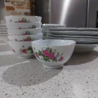 سرویس غذاخوری گل قرمزی|ظروف سرو و پذیرایی|لاهیجان, فیاض|دیوار
