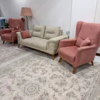 مبل۷نفره کرم صورتی