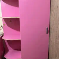 کمد لباس و کتابخانه صورتی ام دی اف