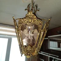 لوستر برنزی سه شعله لوستر آشپزخانه راهرو