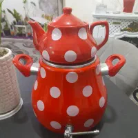 سماور و قوری چینی یکبار استفاده نشده