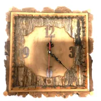 ساعت دیواری تمام چوب