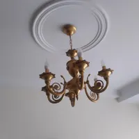 لوستر برنجی سنگین ۶ شعله
