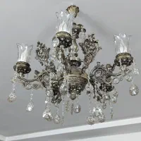 لوستر 5 شعله . فلز و کریستال|لوستر و چراغ آویز|مشهد, رضاشهر|دیوار