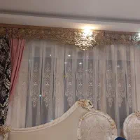 پرده پذیرایی و اتاق خواب و تراس